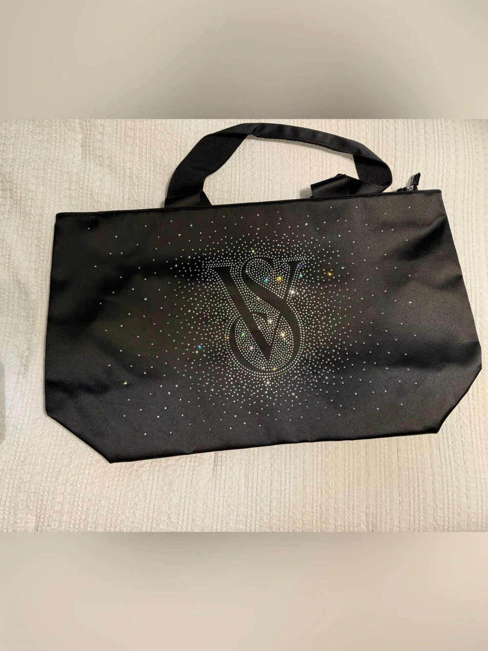 Black Victoria’s Secret weekend Duffel Bag with Crystal Detail